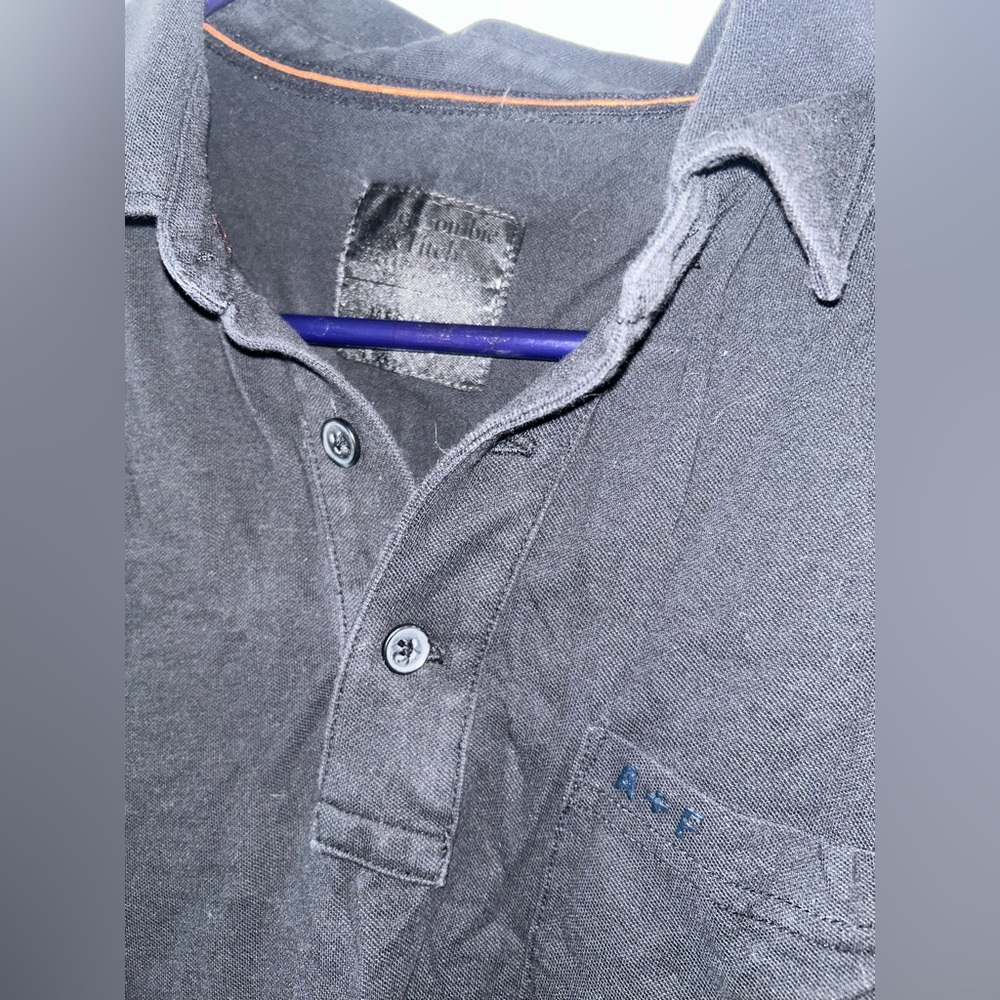 Abercrombie & Fitch Textured Men's Black Polo Short Sleeve Shirt - M - Picture 4 of 6